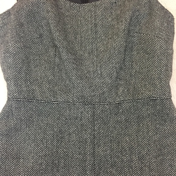 Ann Taylor Gray Herringbone Sleeveless Dress 00P - Picture 4 of 8